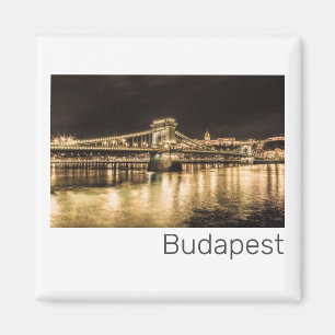 Imán Budapest con el Puente de las Cadenas Panorama Vin