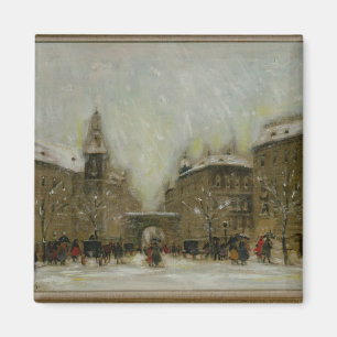 Imán Budapest en la nieve