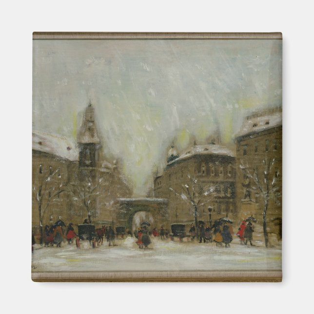 Imán Budapest en la nieve (Frente)