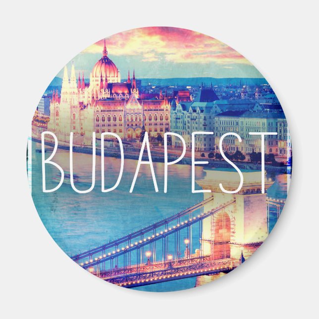 Imán Budapest, vintage poster (Frente)
