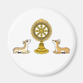 Imán Buddha Dharma Wheel & Deers