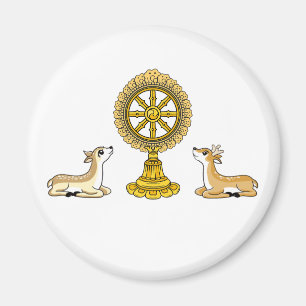 Imán Buddha Dharma Wheel & Deers