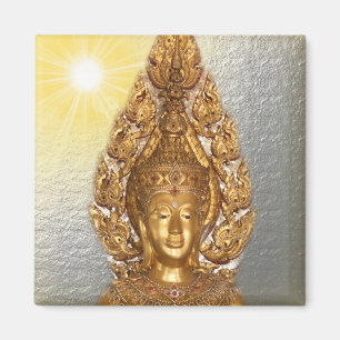Imán buddha en plata