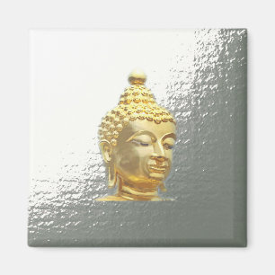 Imán buddha en plata
