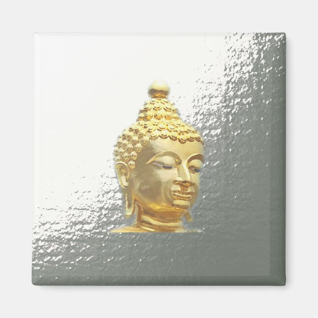 Imán buddha en plata (Frente)