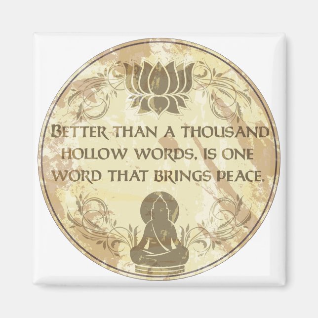 Imán Buddha Hollow Words (Frente)