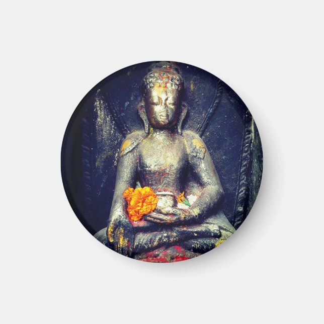 Imán Buddha Shakyamuni, Flor, Himalayas - Nepal (Frente)