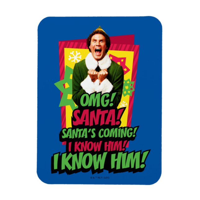 Imán Buddy the Elf | ¡Dios mío! ¡Santa! (Vertical)