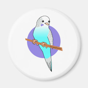 Imán Budgie azul lindo