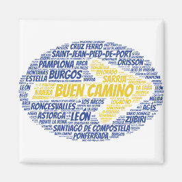Imán Buen Camino Word Art