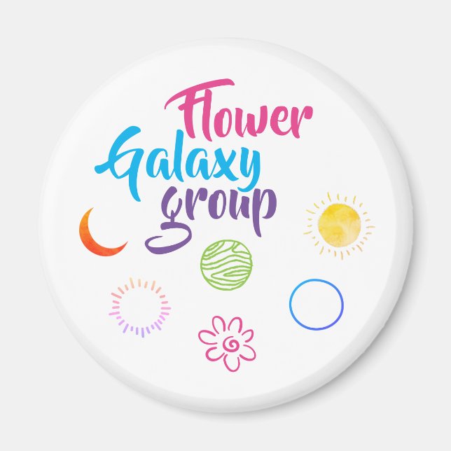 Imán Buen diseño del grupo de galaxias de flores (Frente)