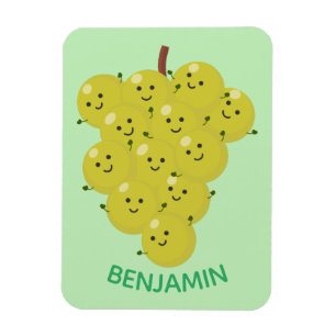 Imán Buen ilustracion de uvas personalizados