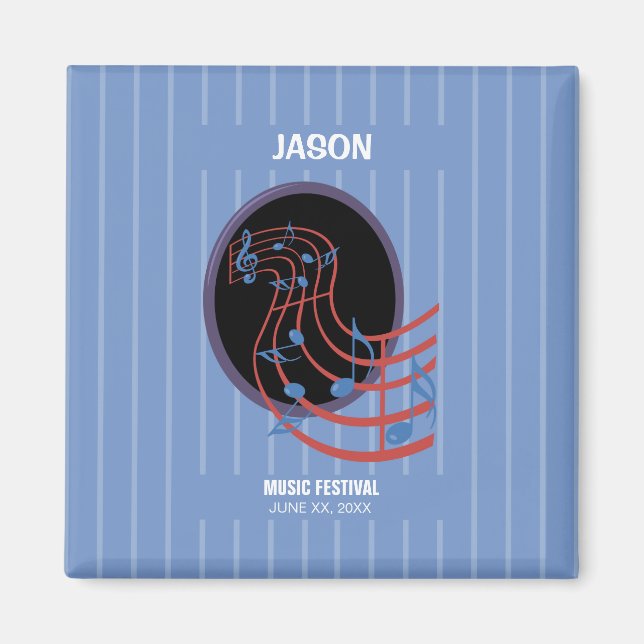 Imán Buena suerte, círculo de música negra (Frente)