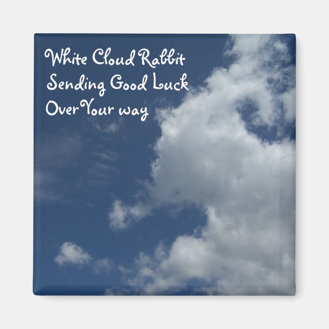 Imán Buena suerte Rabbit Cloud (Frente)