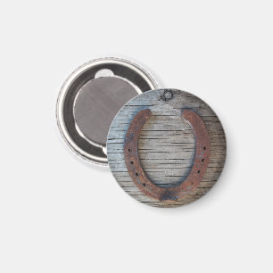 Imán Buena suerte Rusty Horseshoe Magnet
