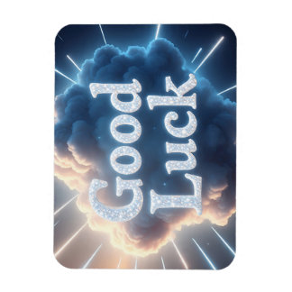 Imán Buena suerte — Tipografía en la nube brillante con