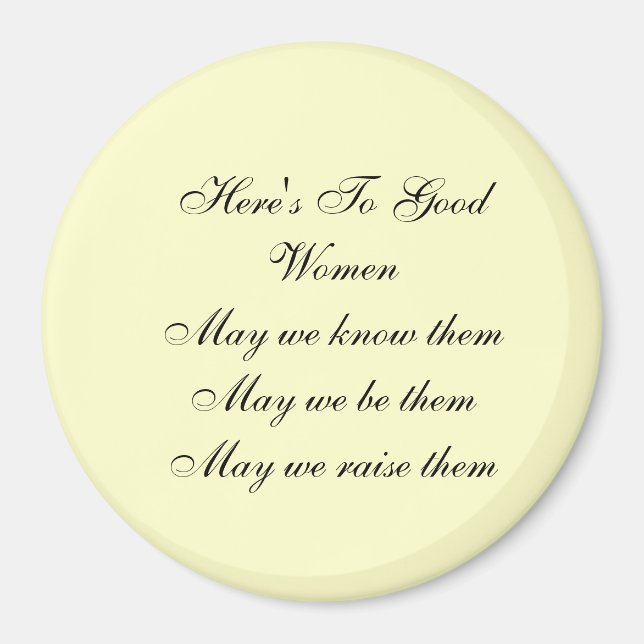 Imán Buenas Mujeres (Frente)