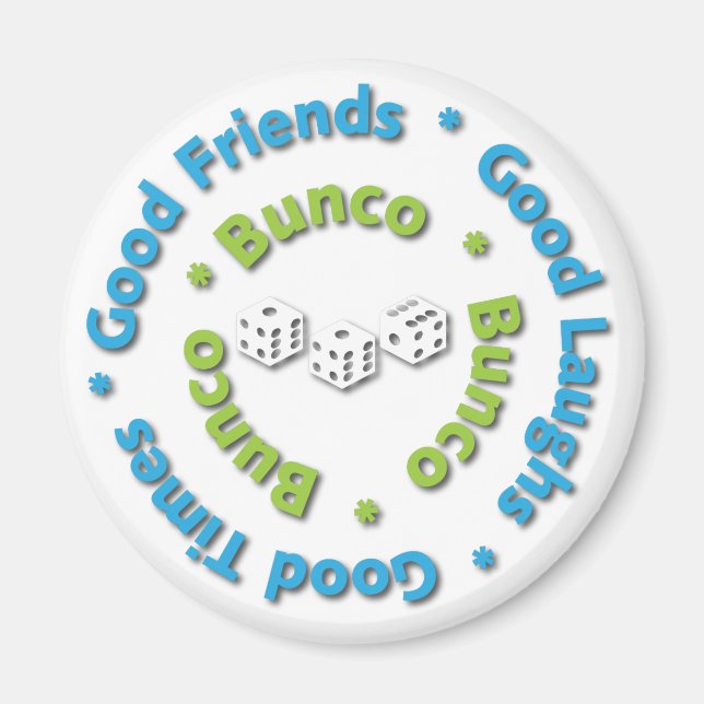 Imán buenos amigos de bunco (Frente)
