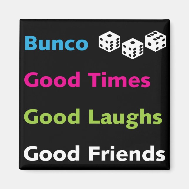 Imán buenos amigos de bunco #2 (Frente)