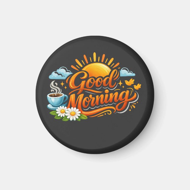 Imán Buenos Días – Comienza Cada Día con una Sonrisa (Frente)