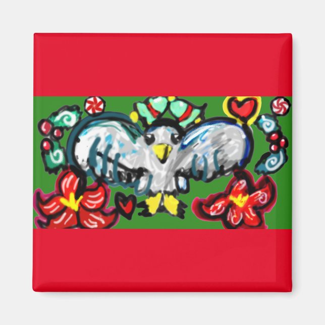 Imán Buenos días Navidades Dove (Frente)