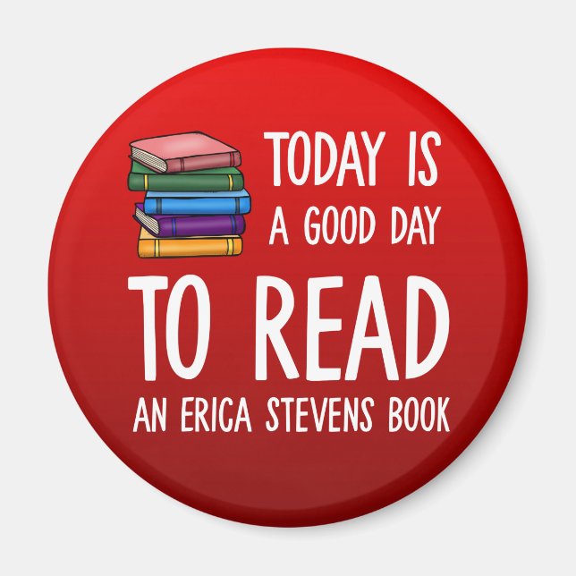 Imán Buenos Días Para Leer Un Libro De Erica Stevens (Frente)
