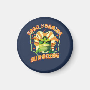 Imán Buenos días Sunshine Funny Grumpy Chameleon