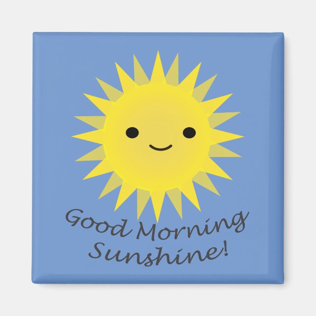 Imán Buenos días Sunshine Kawaii Sun (Frente)