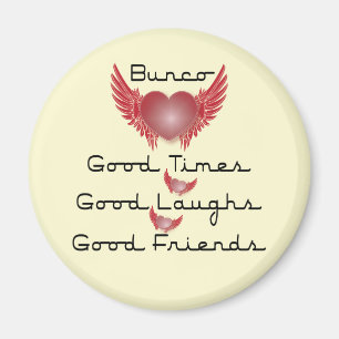 Imán buenos tiempos del bunco con el corazón y las ala