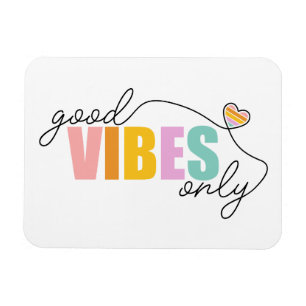 Imán Buenos vibraciones solo corazón arcoiris