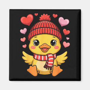 Imán Bufanda de invierno corazones día de San Valentín