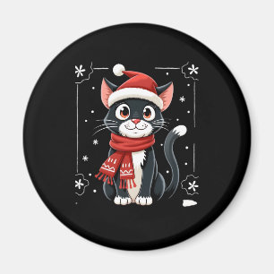 Imán Bufanda de Santa Gato Esmoquin de Navidad Xmas Feo