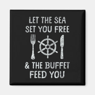 Imán Bufet de crucero divertido Comida Amante de la com