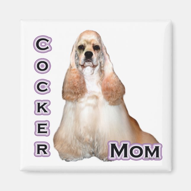 Imán Buff Cocker Spaniel Mom; Cocker Spaniel Mom (Frente)