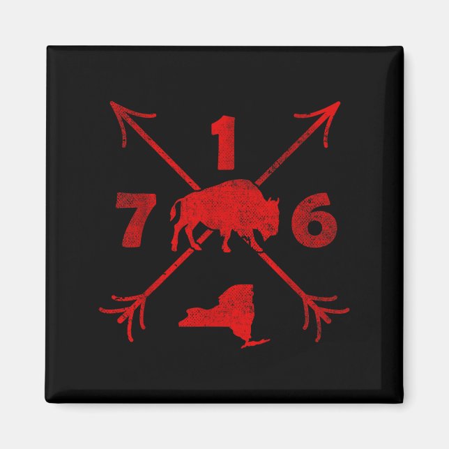 Imán Buffalo New York Ny _ Area Code 716  (Frente)