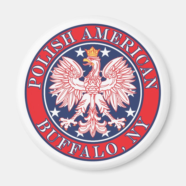 Imán Buffalo Nueva York Polaco (Frente)