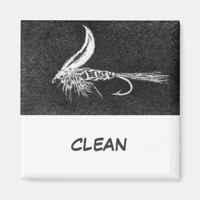 Imán "Buggy Wet Fly" Dish Washer Status Magnet (Frente)