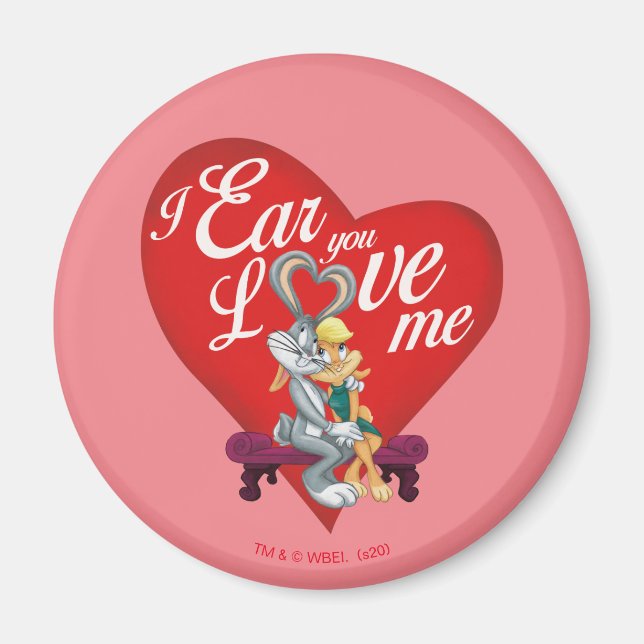 Imán BUGS BUNNY™ & Lola Bunny - Te Amo con Locura (Frente)