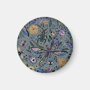 Imán Bugs de garabatos en gris tardío