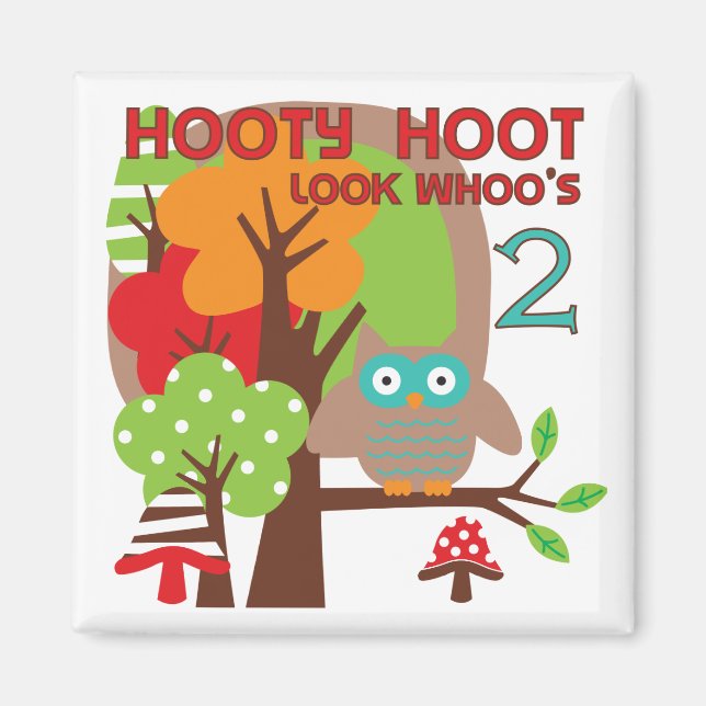 Imán Búho camisetas y regalos de cumpleaños (Frente)