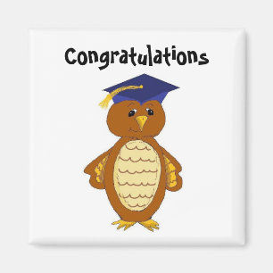 Imán Búho de Graduación