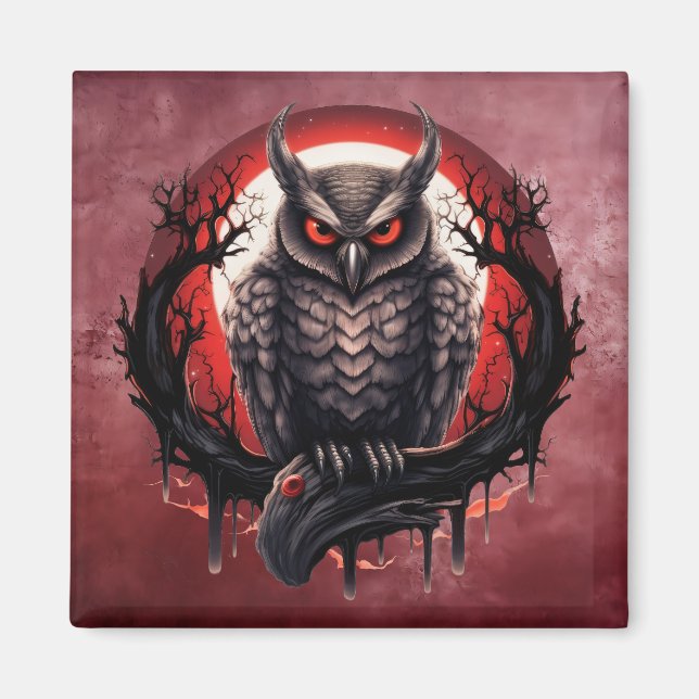 Imán Búho de Luna de Sangre (Frente)