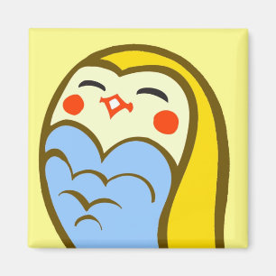 Imán Búho feliz de Kawaii