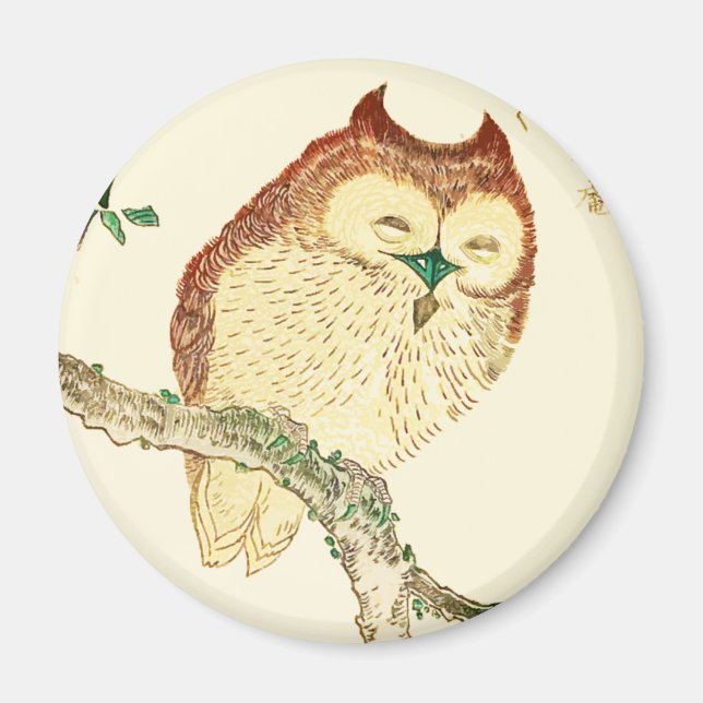 Imán Búho japonés pequeño (Frente)