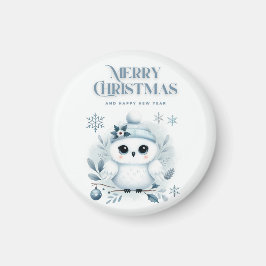 Imán Búho navideño