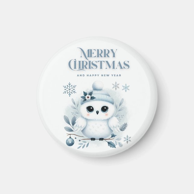 Imán Búho navideño (Frente)
