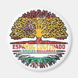 Imán Bulgaria Búlgaro España Español Raíces Árbol Bande