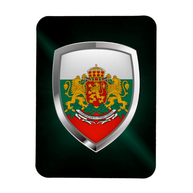 Imán Bulgaria Emblema metálico (Vertical)