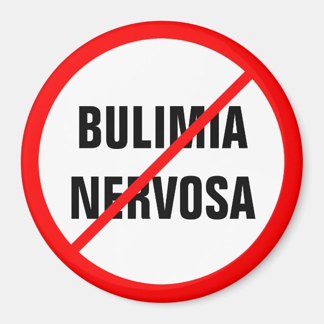 Imán Bulimia nervosa Prohibido! (Frente)