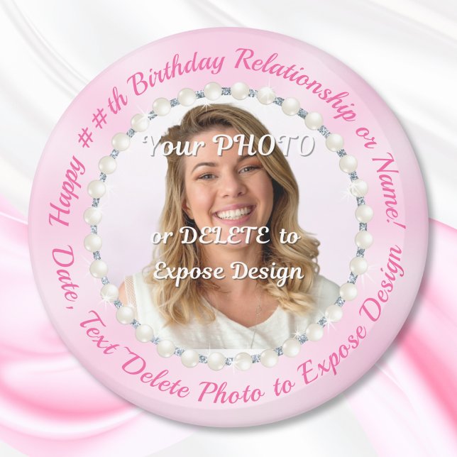 Imán BULK Party Favor para Adultos, o Niños o Comprar 1 (30th birthday party favors. Personalized photo favors. Bulk party favors for adults. Pink favors.)